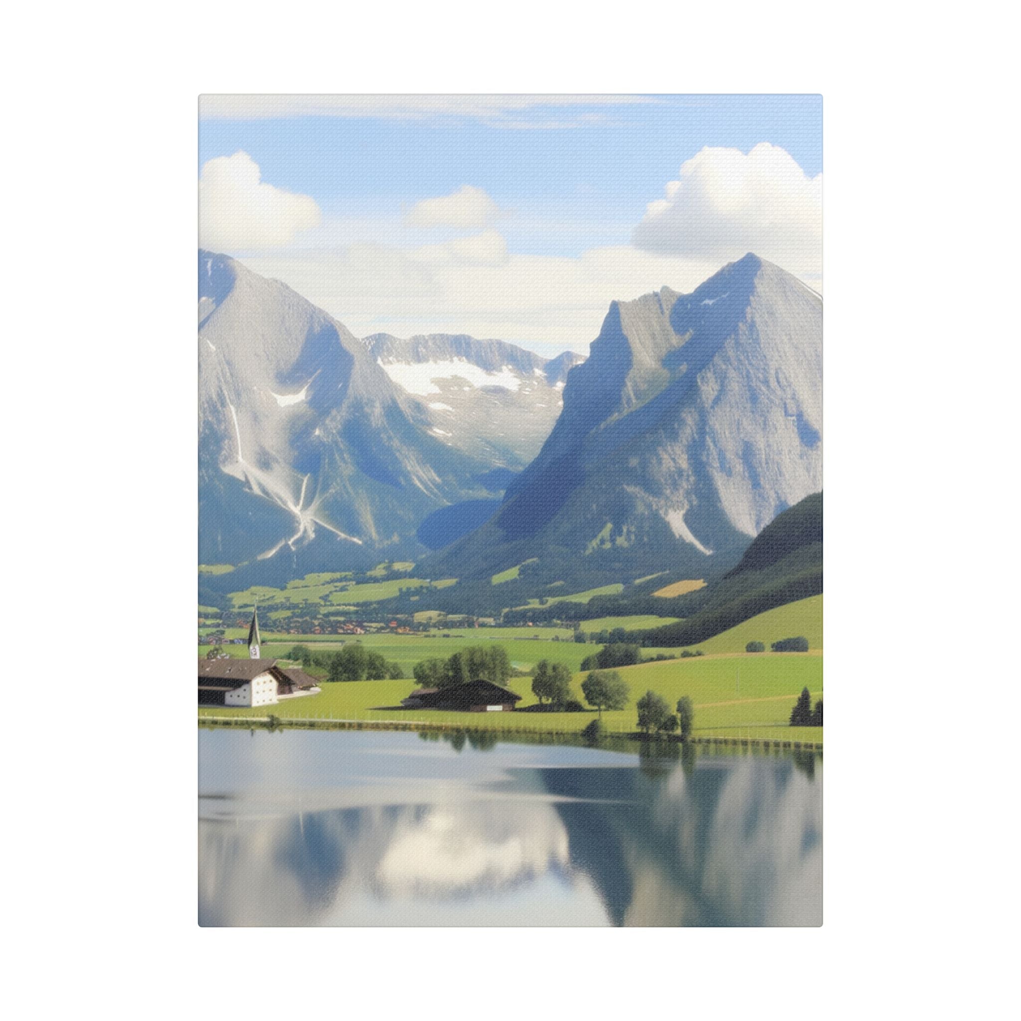 schöne Berglandschaft in der Schweiz    - Canvas   - Leinwandbild   -Wandbild