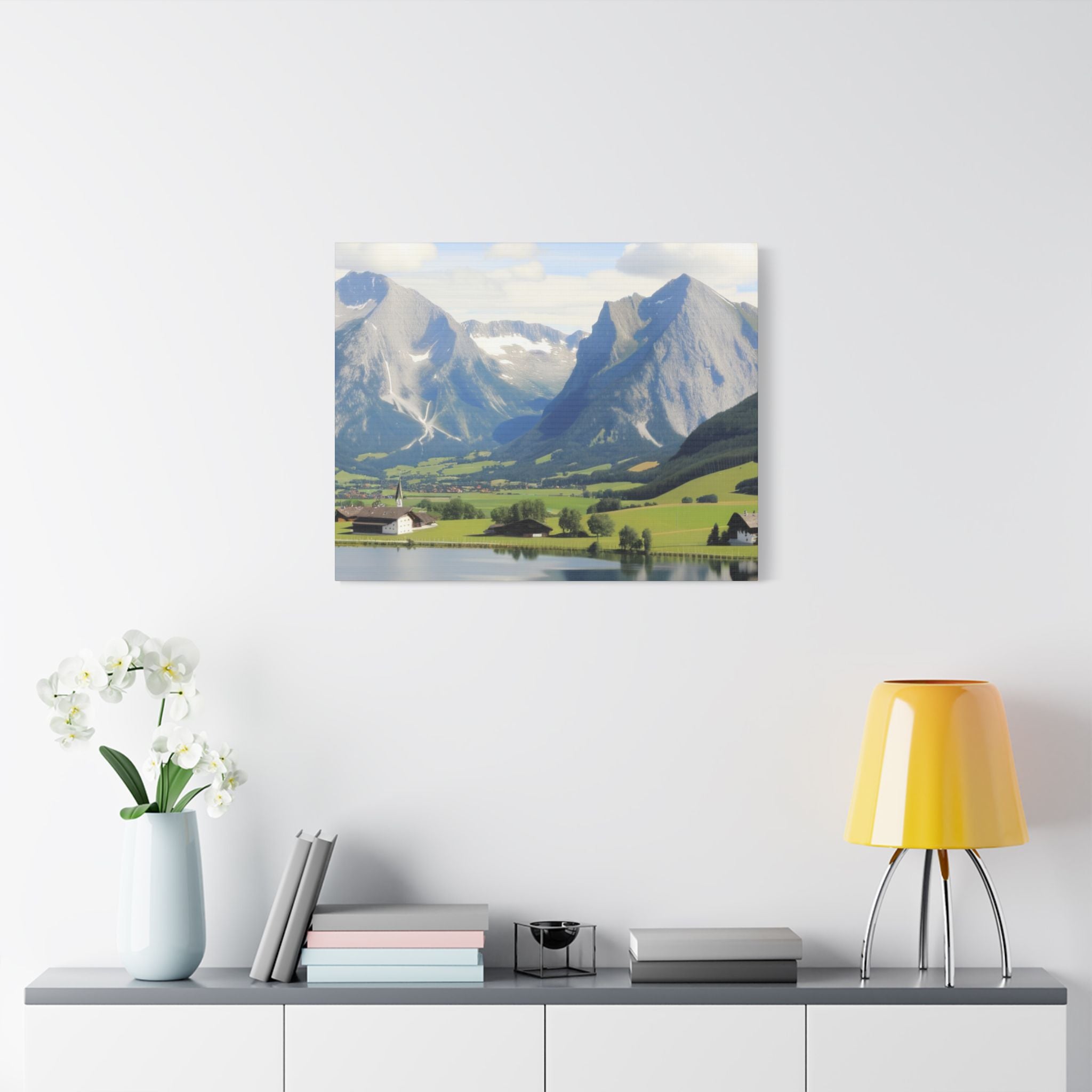 schöne Berglandschaft in der Schweiz    - Canvas   - Leinwandbild   -Wandbild