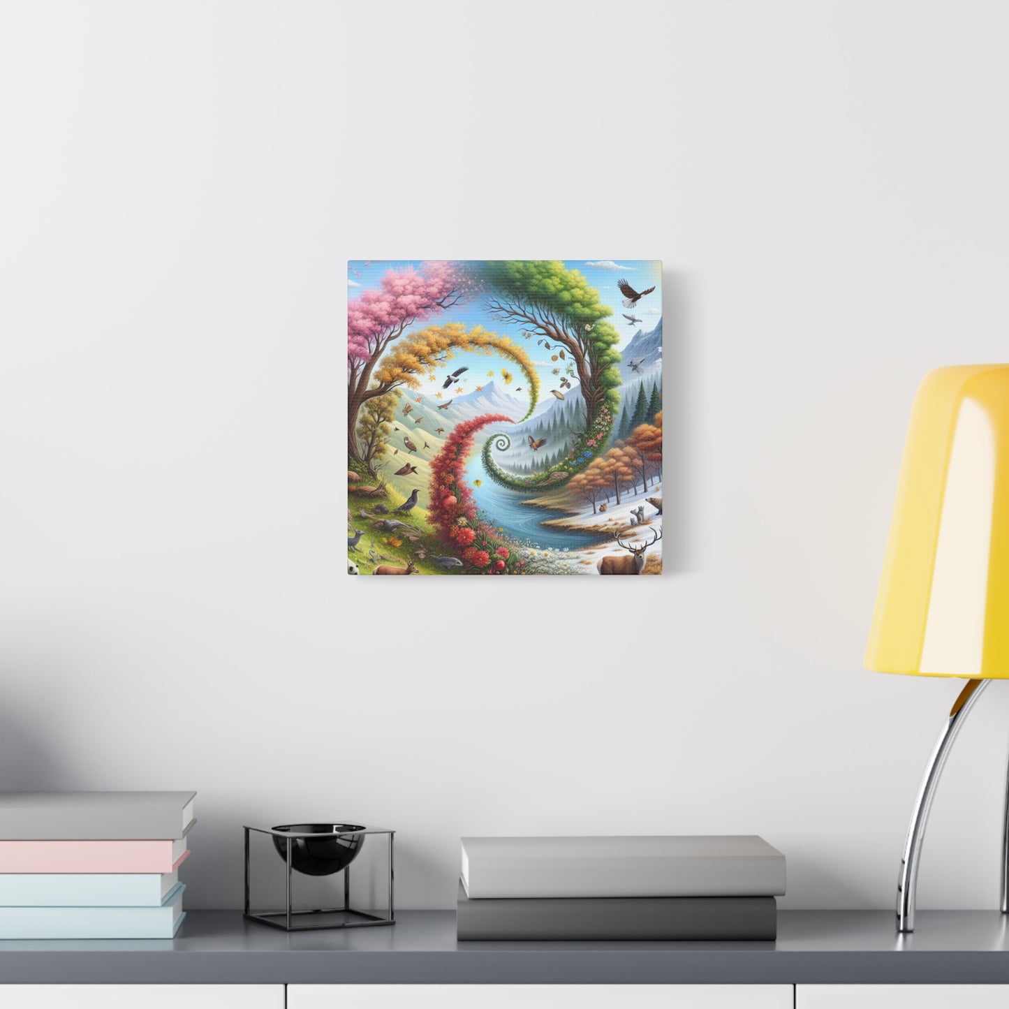 fröhliche Tiere im Wald von Sebastian Vermeer Royale     -Canvas -Wandgemälde