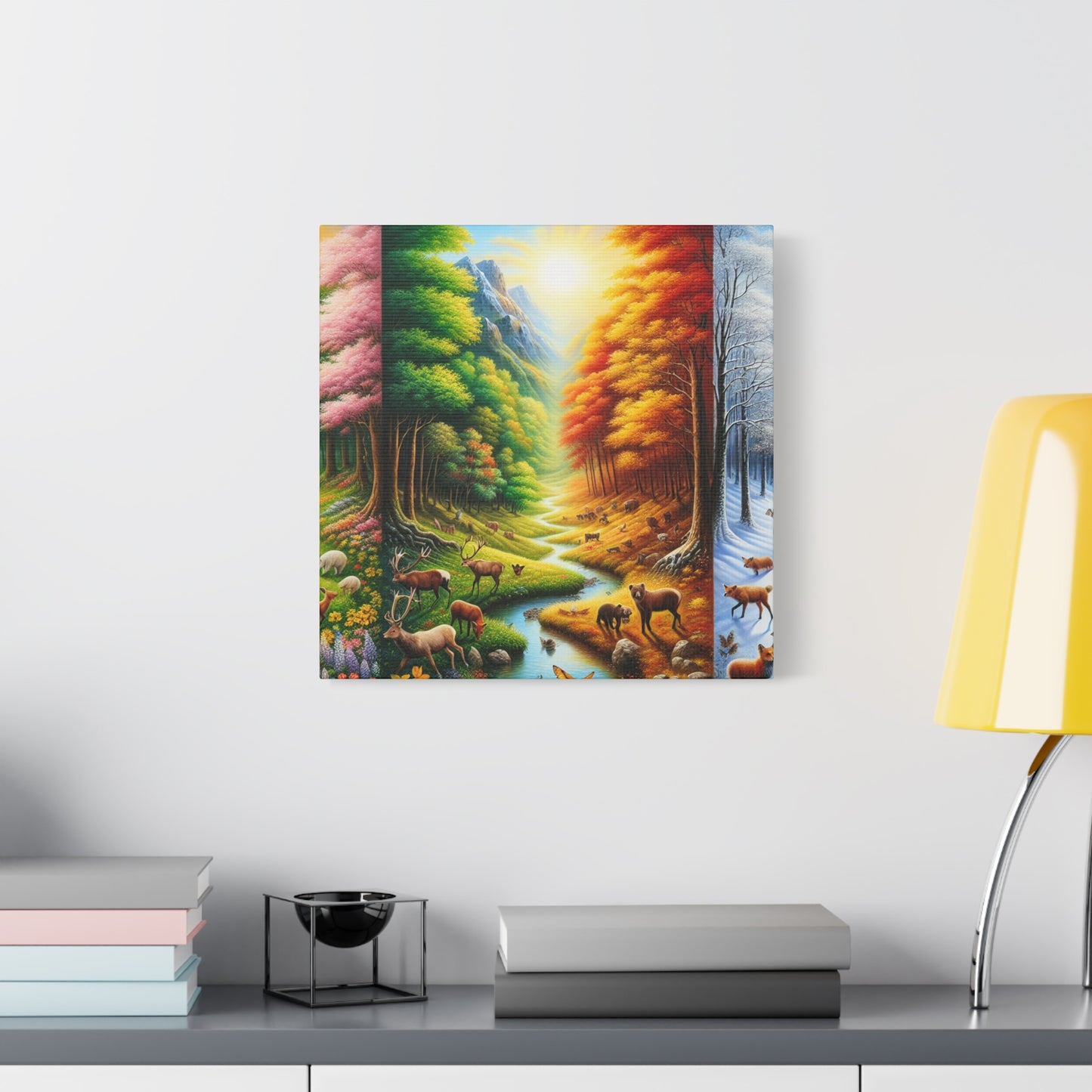 Tiere des Waldes von Benedict Rousseau Monet     -Canvas -Wandgemälde