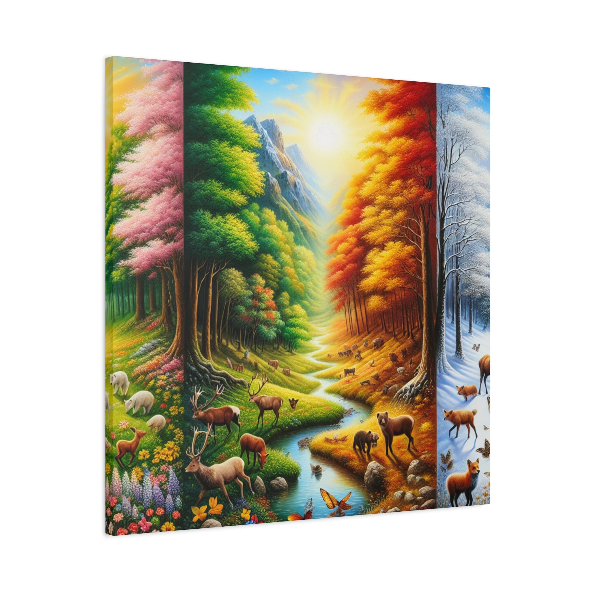 Tiere des Waldes von Benedict Rousseau Monet     -Canvas -Wandgemälde